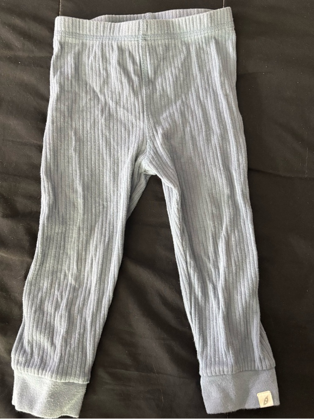 Kids Ribbed Light Blue Leggings